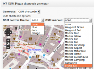 WordPress OpenStreetMap Plugin OSM Shortcode Generator