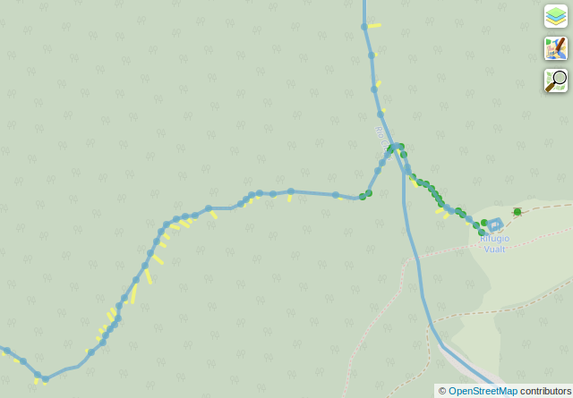 Screenshot der Änderungsatzvisualisierung des OSM Analytics Tracker