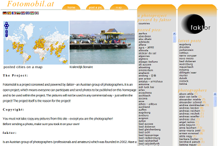 Fotomobil Homepage with WordPress and OpenStreetMap